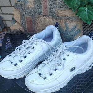 Skechers White Athletic Shoes